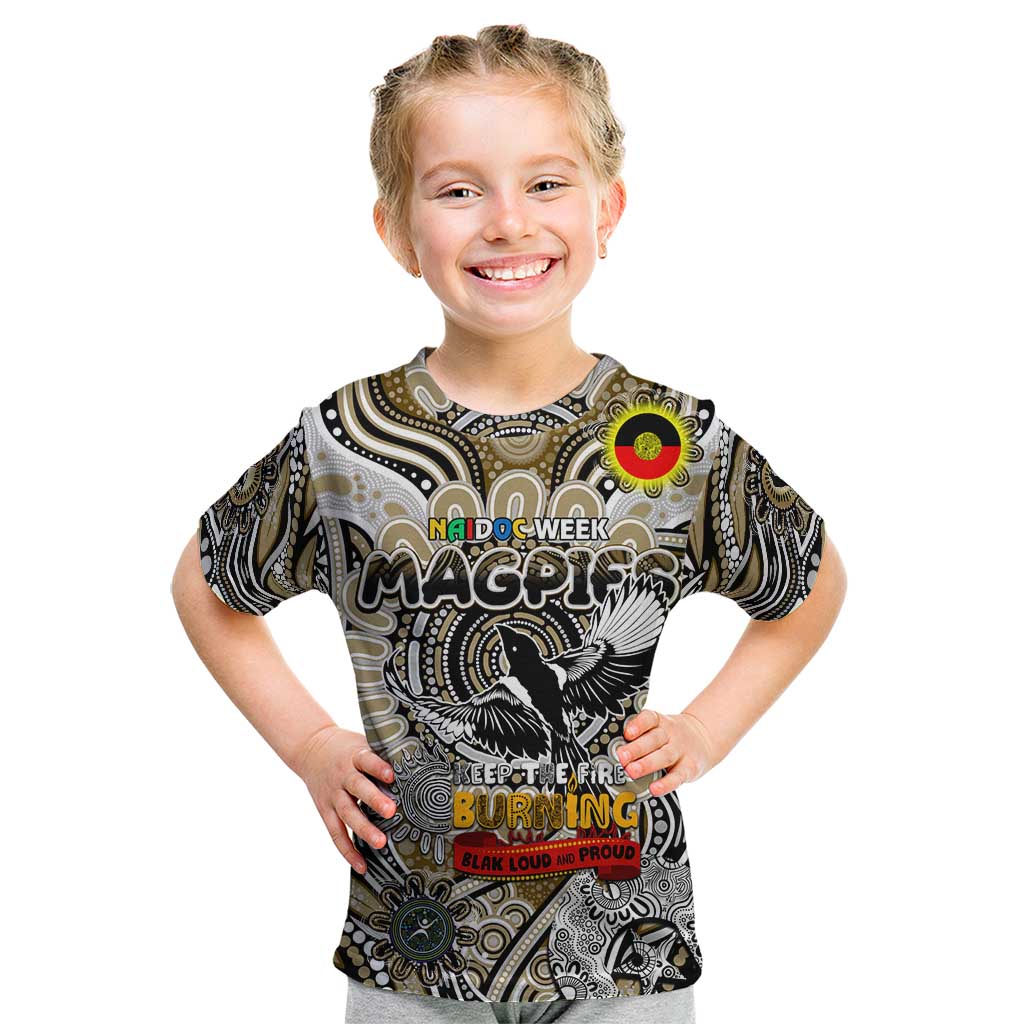 Custom Collingwood Magpies NAIDOC Week 2024 Kid T Shirt Mascot Football
