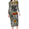 Custom Collingwood Magpies NAIDOC Week 2024 Long Sleeve Bodycon Dress Mascot Football