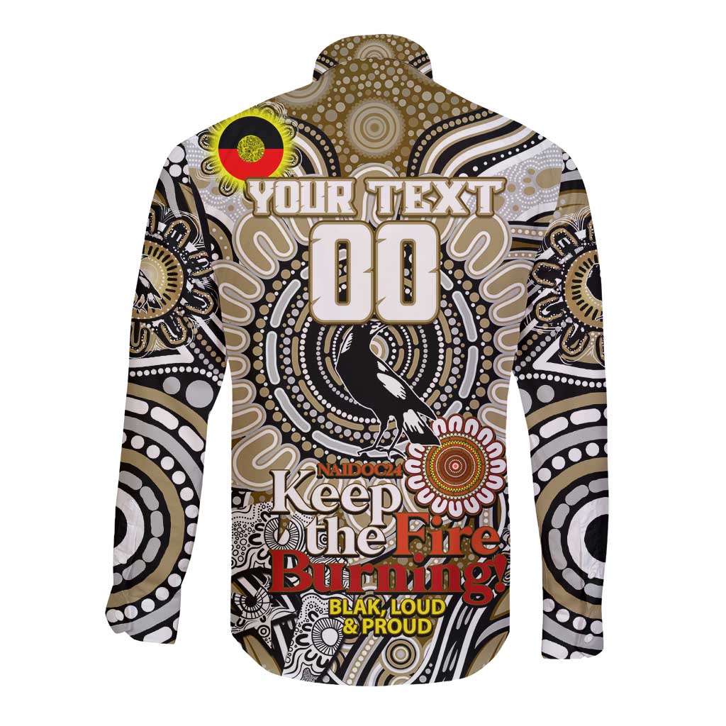 Custom Collingwood Magpies NAIDOC Week 2024 Long Sleeve Button Shirt Mascot Football