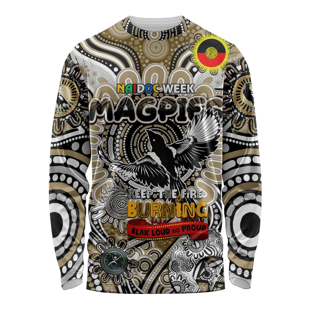 Custom Collingwood Magpies NAIDOC Week 2024 Long Sleeve Shirt Mascot Football