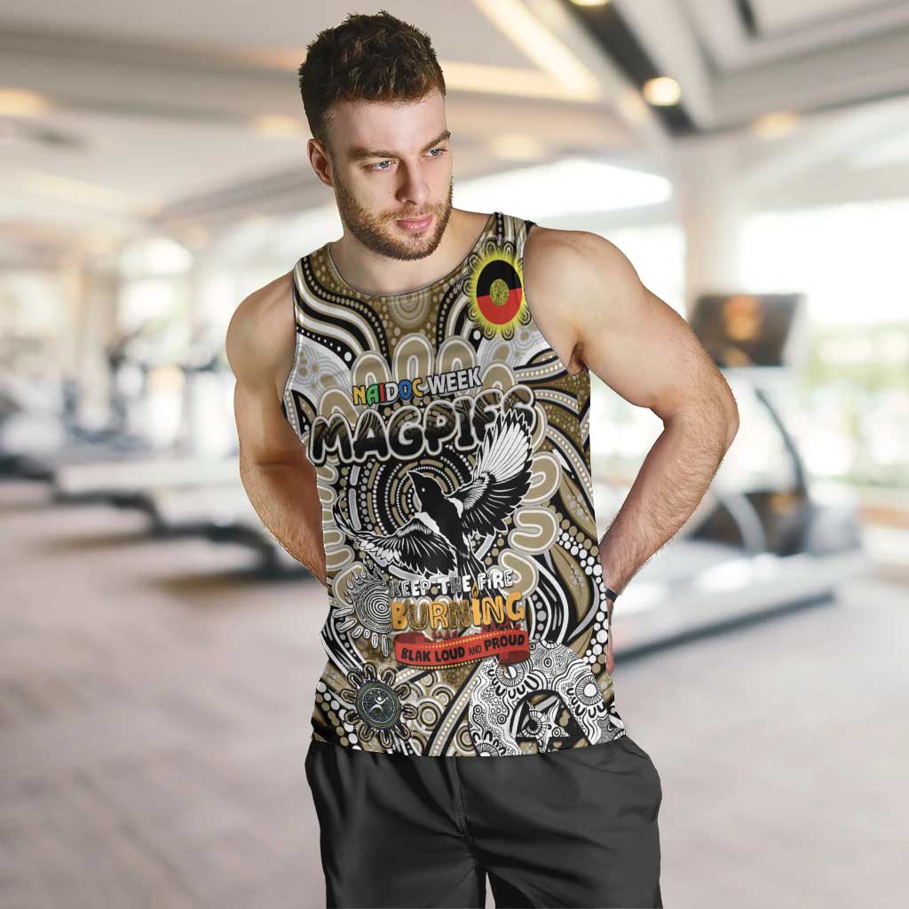 Custom Collingwood Magpies NAIDOC Week 2024 Men Tank Top Mascot Football