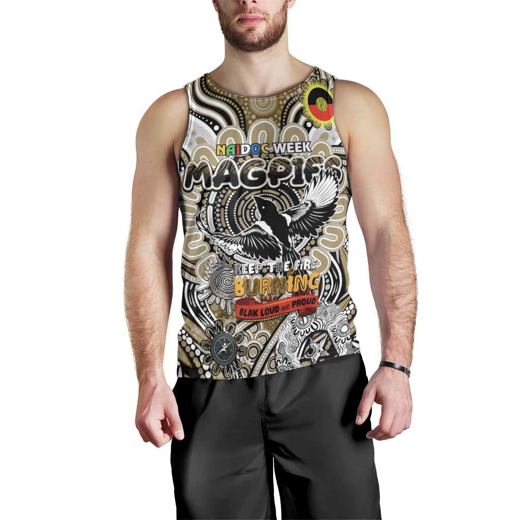 Custom Collingwood Magpies NAIDOC Week 2024 Men Tank Top Mascot Football