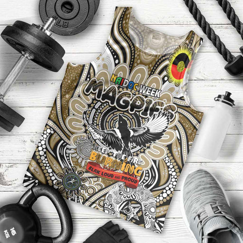 Custom Collingwood Magpies NAIDOC Week 2024 Men Tank Top Mascot Football