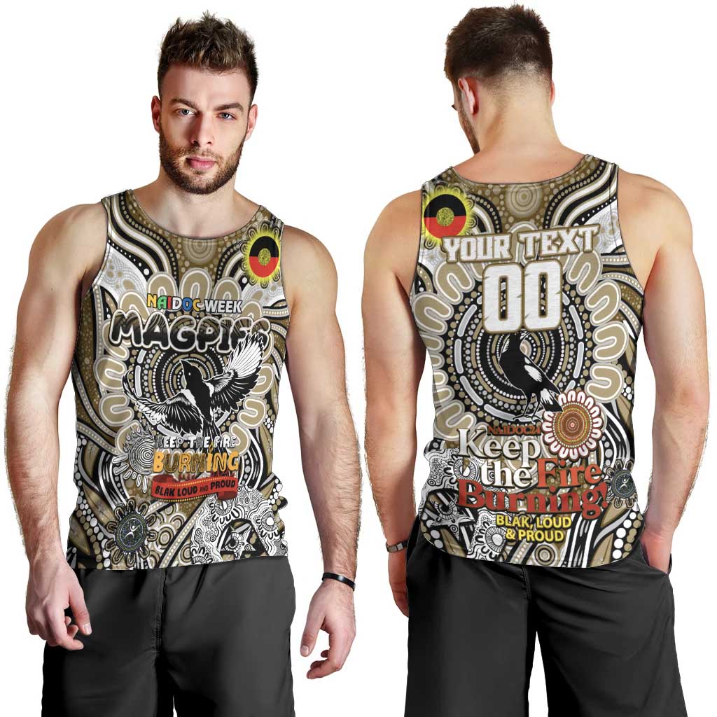 Custom Collingwood Magpies NAIDOC Week 2024 Men Tank Top Mascot Football