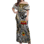 Custom Collingwood Magpies NAIDOC Week 2024 Off Shoulder Maxi Dress Mascot Football