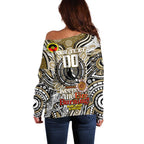 Custom Collingwood Magpies NAIDOC Week 2024 Off Shoulder Sweater Mascot Football