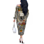 Custom Collingwood Magpies NAIDOC Week 2024 Off The Shoulder Long Sleeve Dress Mascot Football