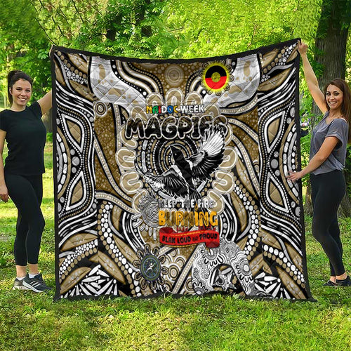 Collingwood Magpies NAIDOC Week 2024 Quilt Mascot Football