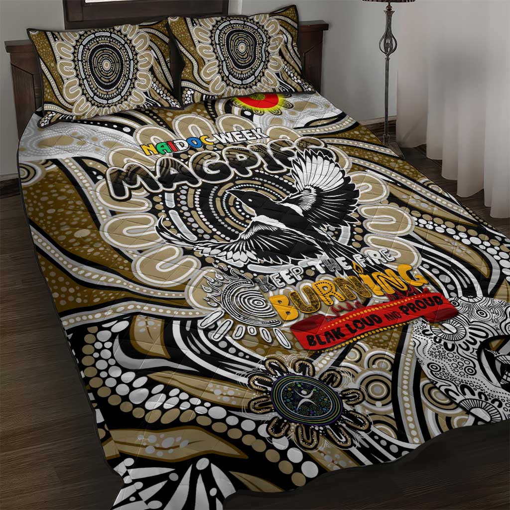 Collingwood Magpies NAIDOC Week 2024 Quilt Bed Set Mascot Football