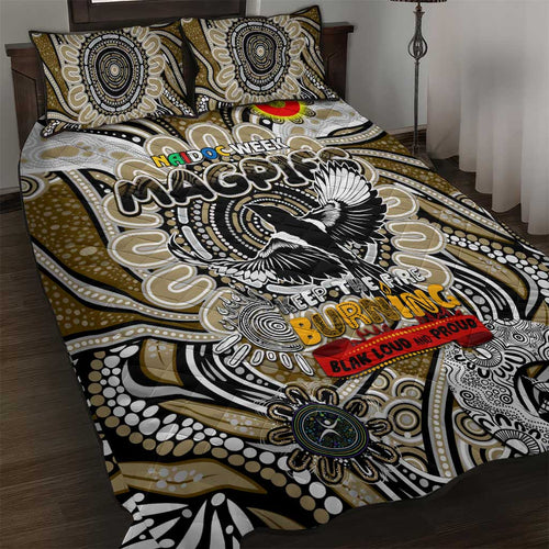 Collingwood Magpies NAIDOC Week 2024 Quilt Bed Set Mascot Football