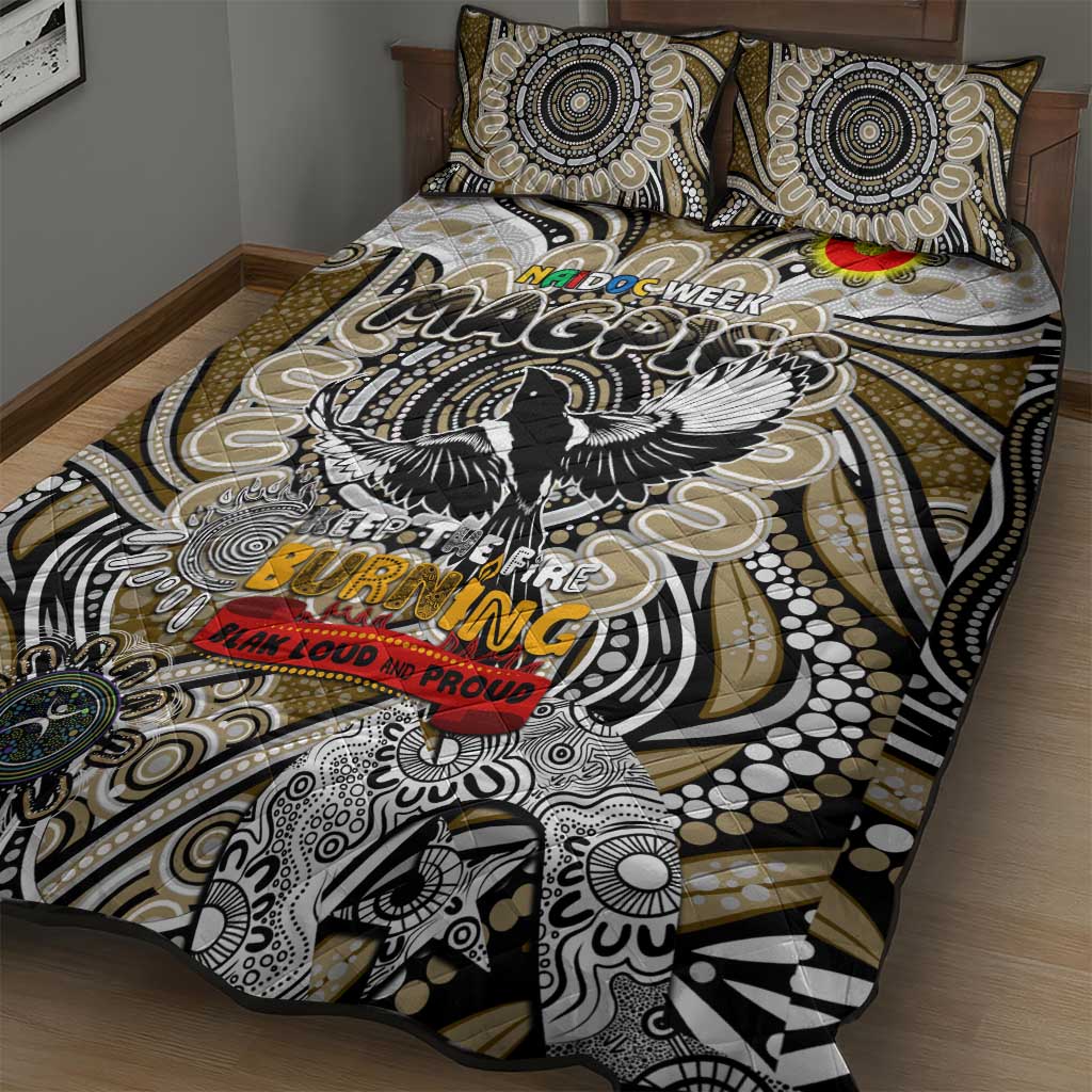 Collingwood Magpies NAIDOC Week 2024 Quilt Bed Set Mascot Football