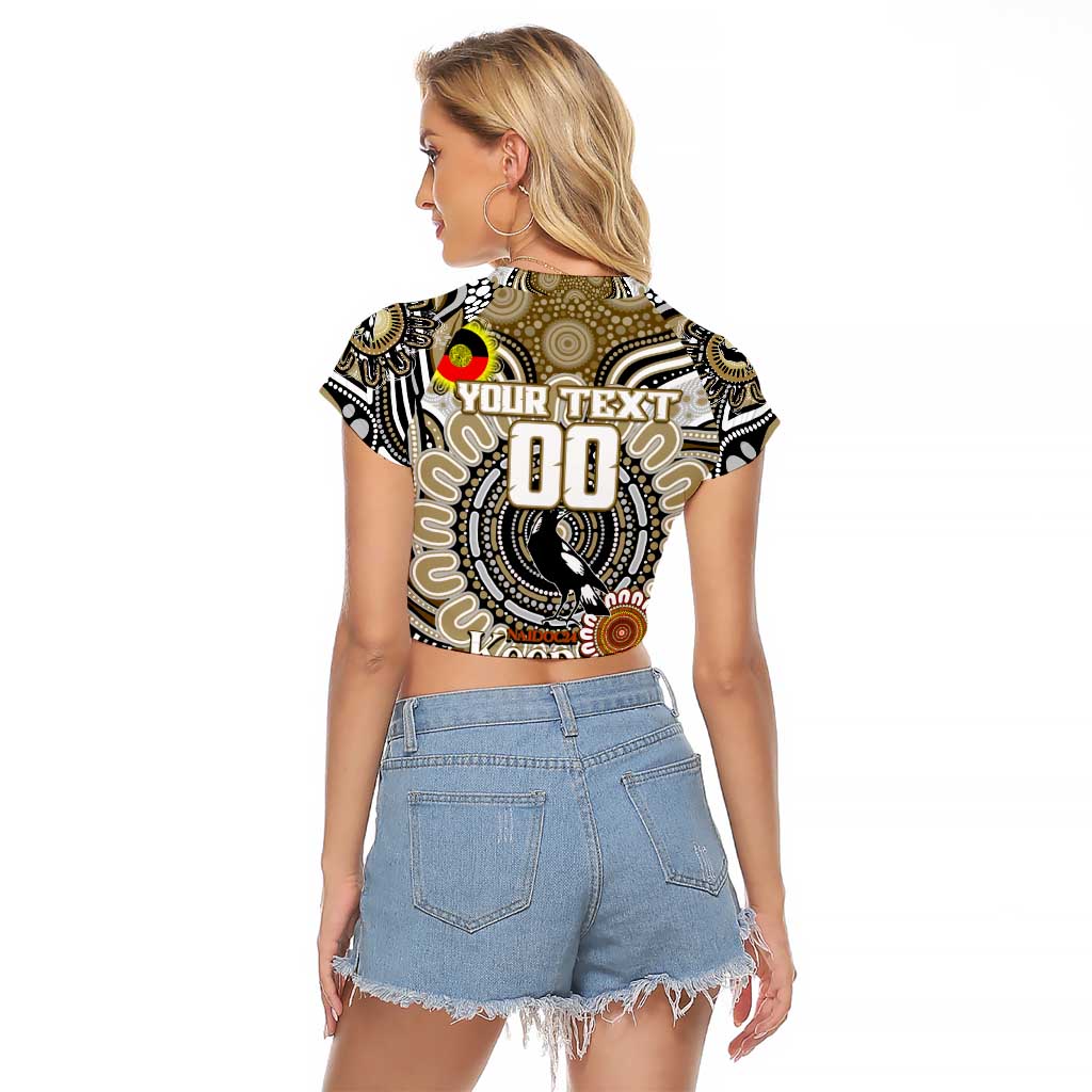 Custom Collingwood Magpies NAIDOC Week 2024 Raglan Cropped T Shirt Mascot Football