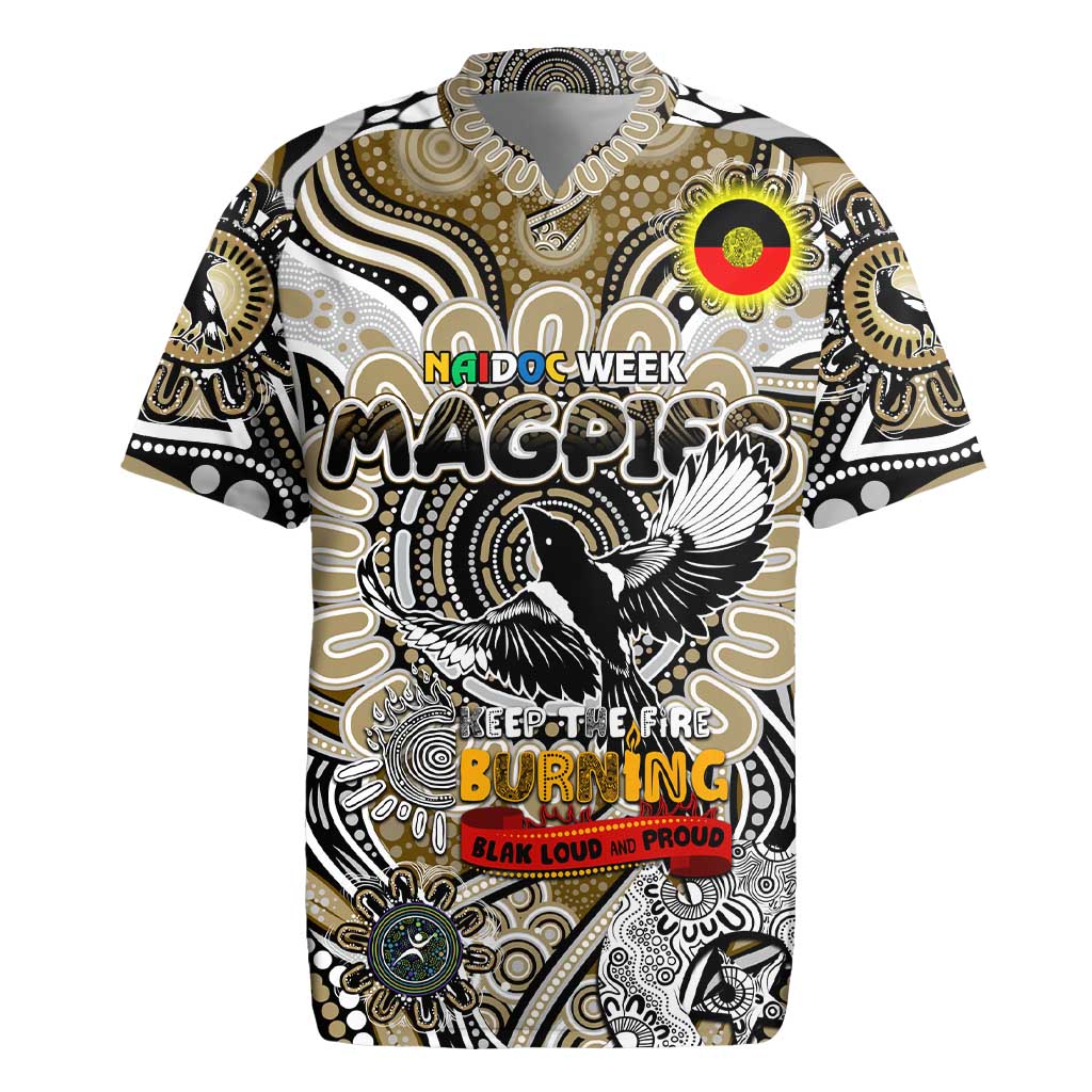 Custom Collingwood Magpies NAIDOC Week 2024 Rugby Jersey Mascot Football
