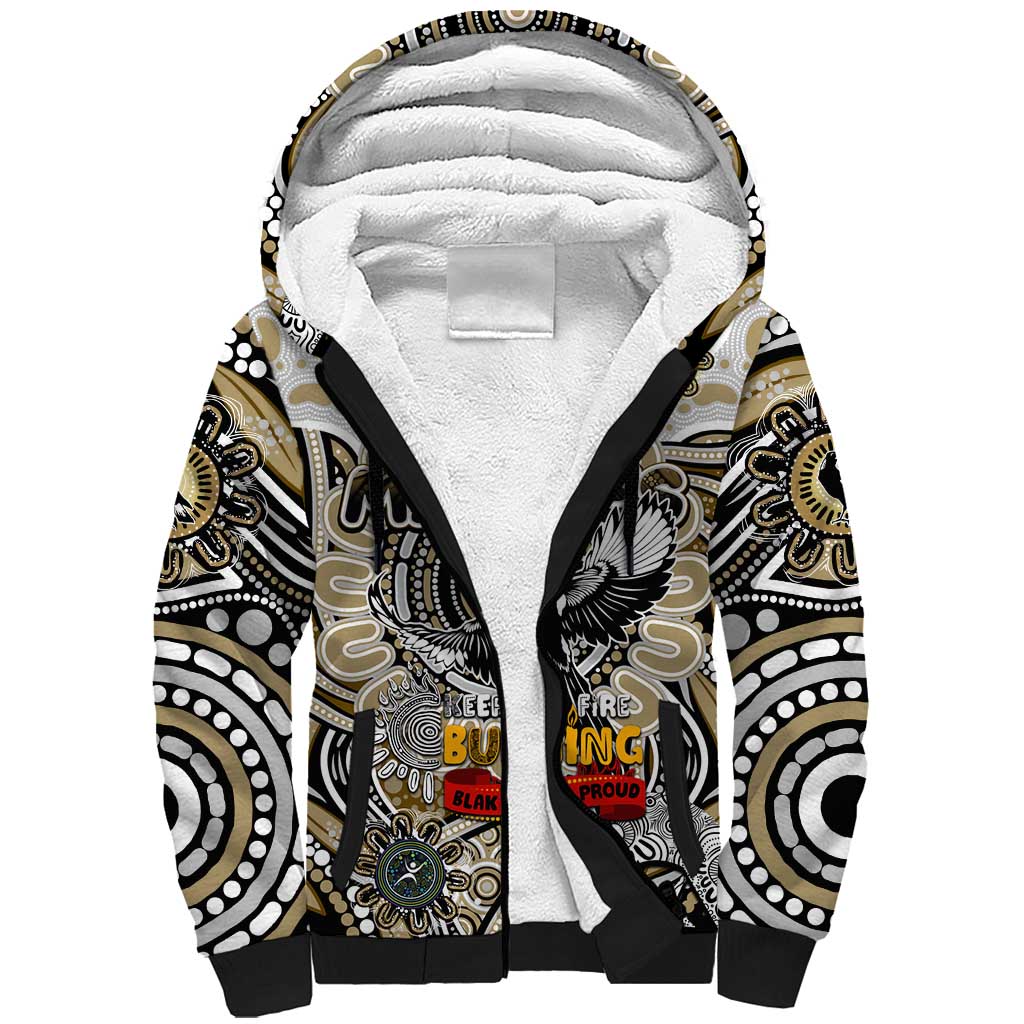 Custom Collingwood Magpies NAIDOC Week 2024 Sherpa Hoodie Mascot Football
