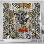 Collingwood Magpies NAIDOC Week 2024 Shower Curtain Mascot Football