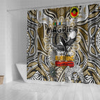 Collingwood Magpies NAIDOC Week 2024 Shower Curtain Mascot Football
