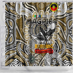 Collingwood Magpies NAIDOC Week 2024 Shower Curtain Mascot Football