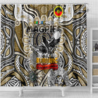 Collingwood Magpies NAIDOC Week 2024 Shower Curtain Mascot Football