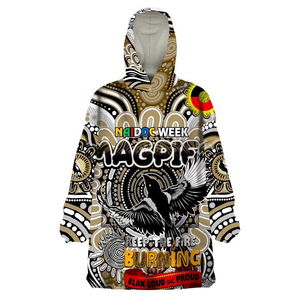 Custom Collingwood Magpies NAIDOC Week 2024 Wearable Blanket Hoodie Mascot Football