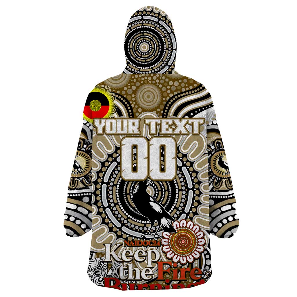 Custom Collingwood Magpies NAIDOC Week 2024 Wearable Blanket Hoodie Mascot Football