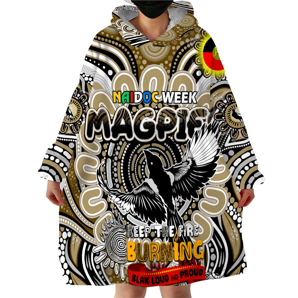Custom Collingwood Magpies NAIDOC Week 2024 Wearable Blanket Hoodie Mascot Football