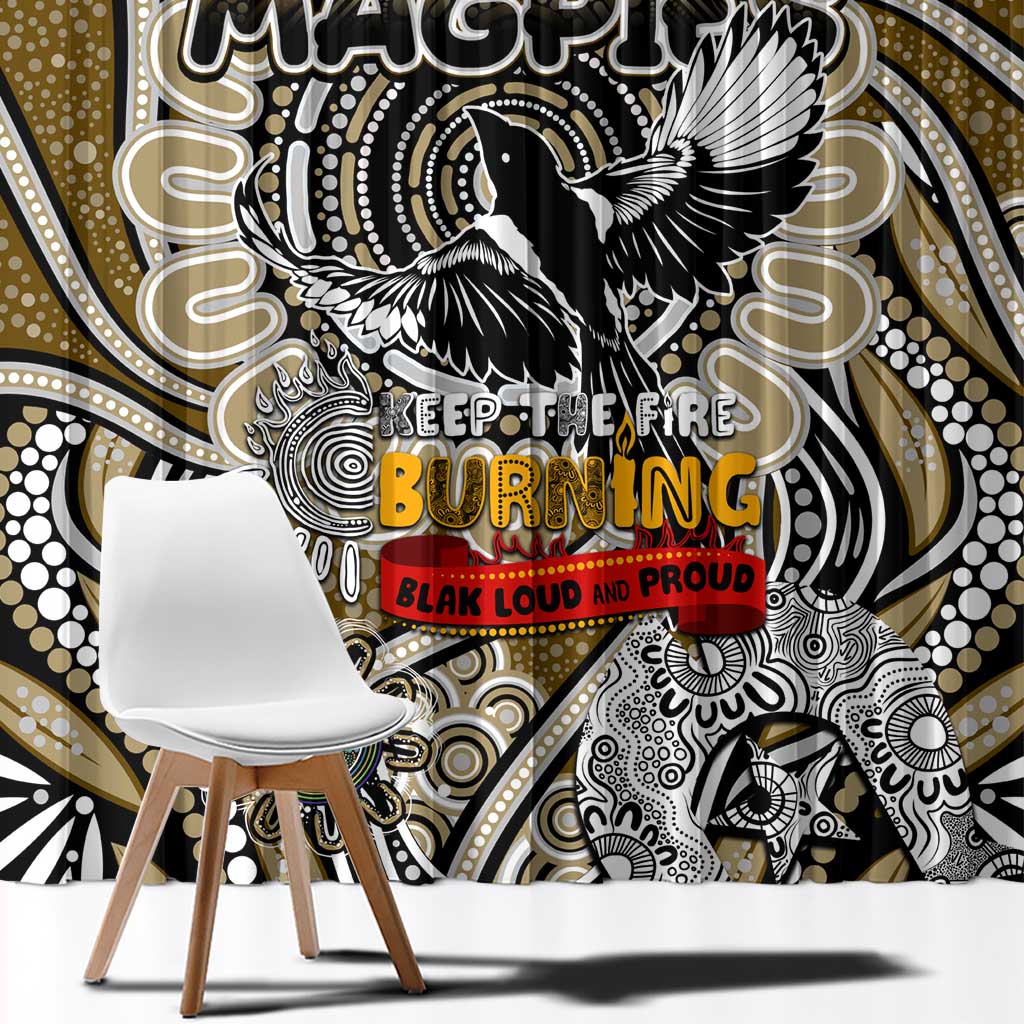 Collingwood Magpies NAIDOC Week 2024 Window Curtain Mascot Football