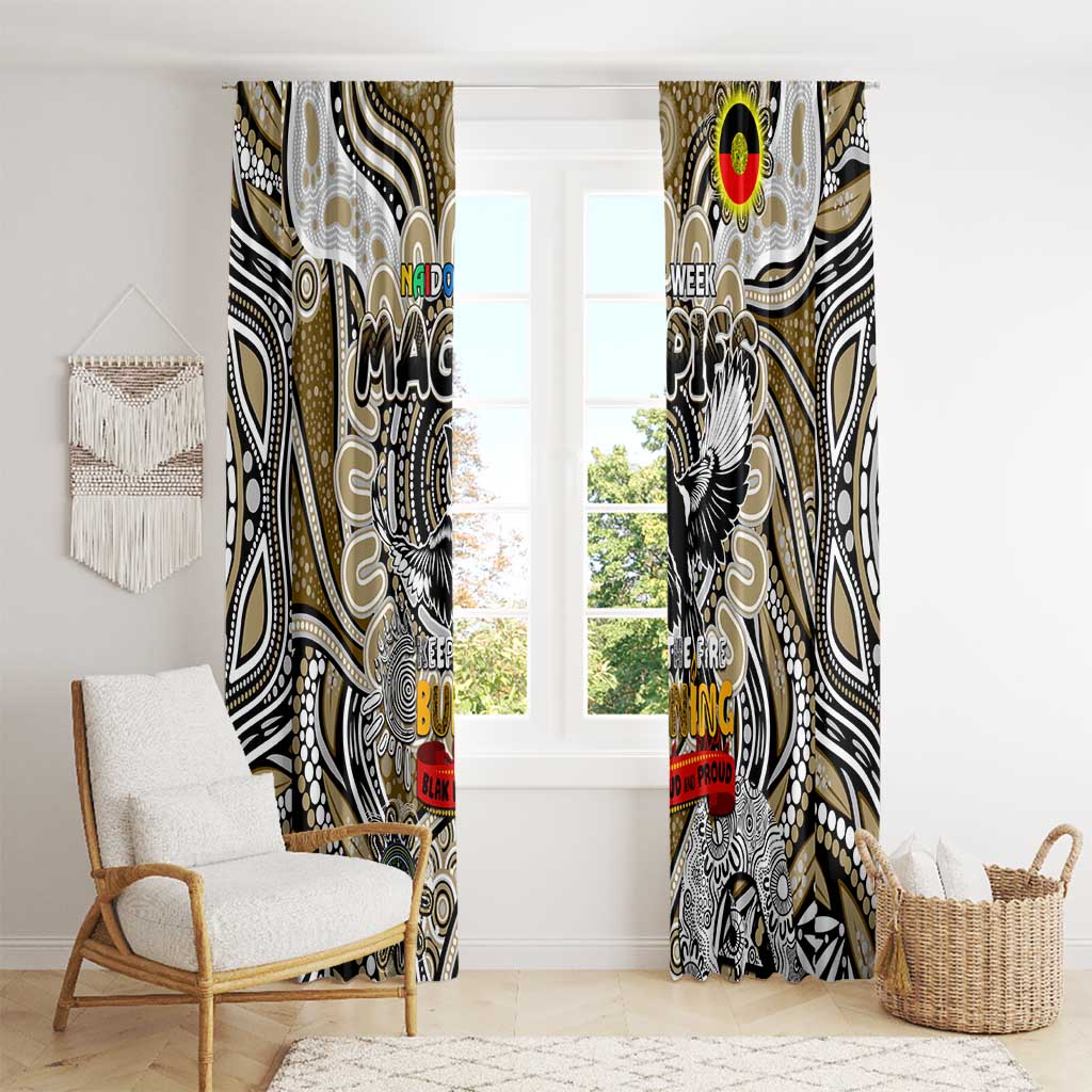 Collingwood Magpies NAIDOC Week 2024 Window Curtain Mascot Football