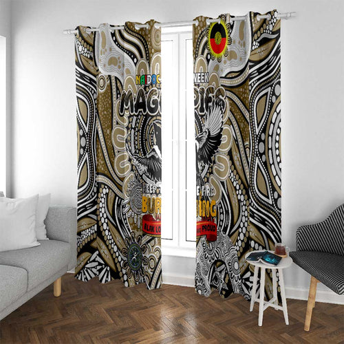 Collingwood Magpies NAIDOC Week 2024 Window Curtain Mascot Football