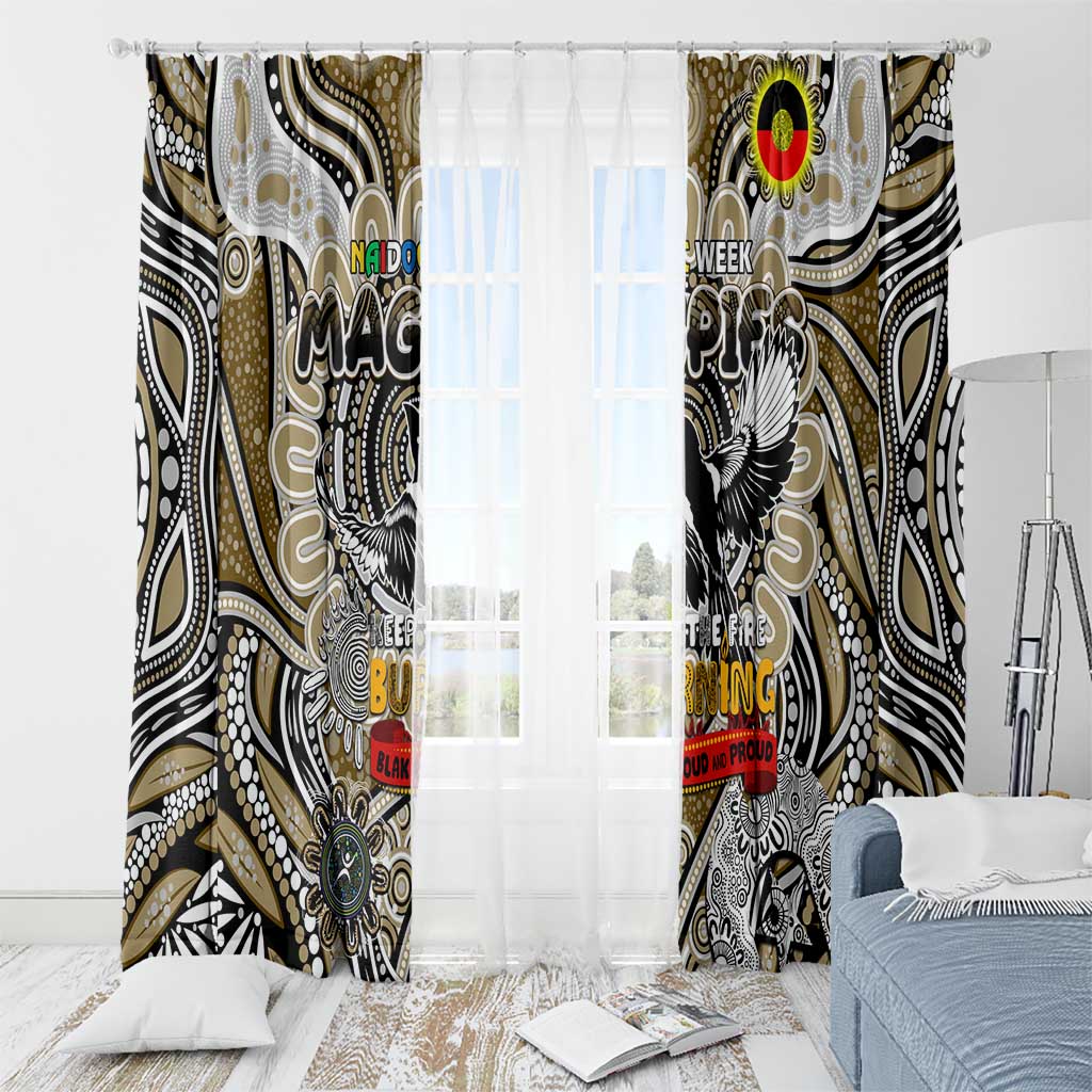 Collingwood Magpies NAIDOC Week 2024 Window Curtain Mascot Football