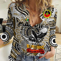 Custom Collingwood Magpies NAIDOC Week 2024 Women Casual Shirt Mascot Football