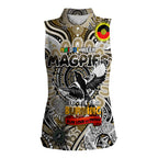 Custom Collingwood Magpies NAIDOC Week 2024 Women Sleeveless Polo Shirt Mascot Football