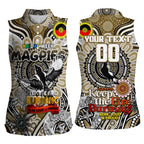 Custom Collingwood Magpies NAIDOC Week 2024 Women Sleeveless Polo Shirt Mascot Football