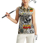 Custom Collingwood Magpies NAIDOC Week 2024 Women Sleeveless Polo Shirt Mascot Football