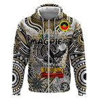 Custom Collingwood Magpies NAIDOC Week 2024 Zip Hoodie Mascot Football