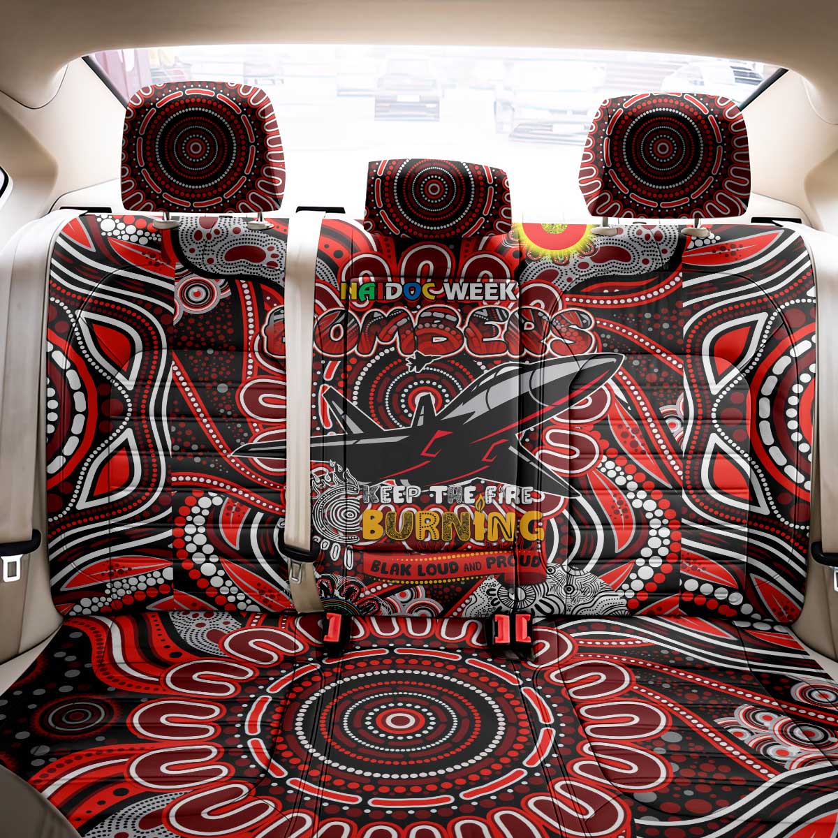 Essendon Bombers NAIDOC Week 2024 Back Car Seat Cover Mascot Football