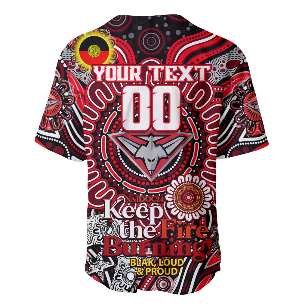 Custom Essendon Bombers NAIDOC Week 2024 Baseball Jersey Mascot Football