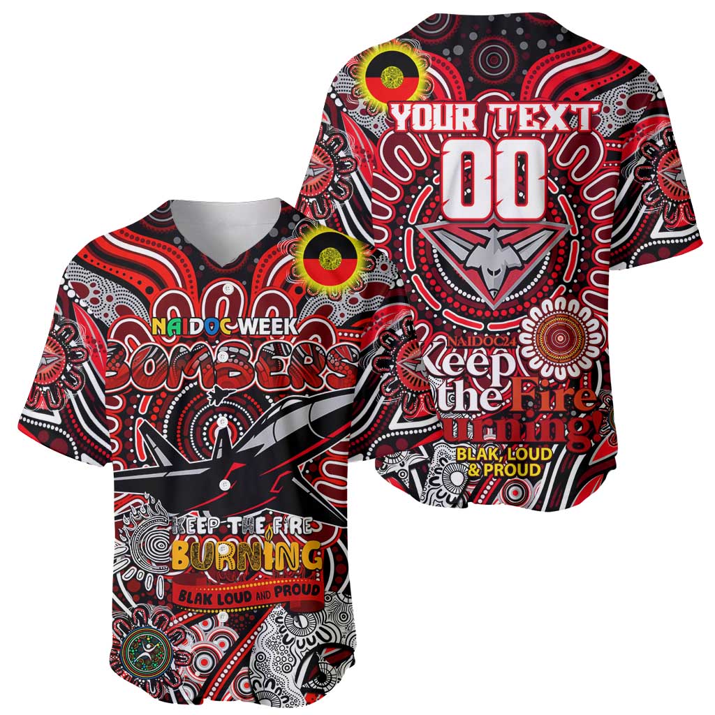 Custom Essendon Bombers NAIDOC Week 2024 Baseball Jersey Mascot Football
