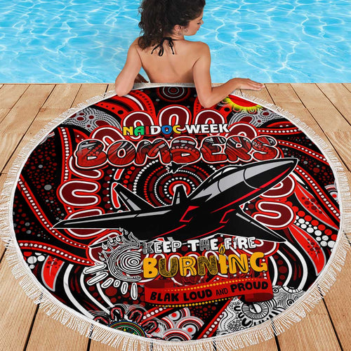 Essendon Bombers NAIDOC Week 2024 Beach Blanket Mascot Football