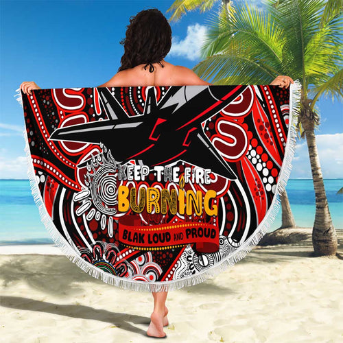Essendon Bombers NAIDOC Week 2024 Beach Blanket Mascot Football
