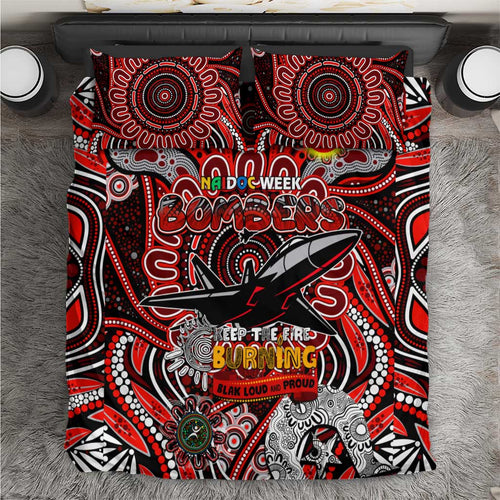 Essendon Bombers NAIDOC Week 2024 Bedding Set Mascot Football