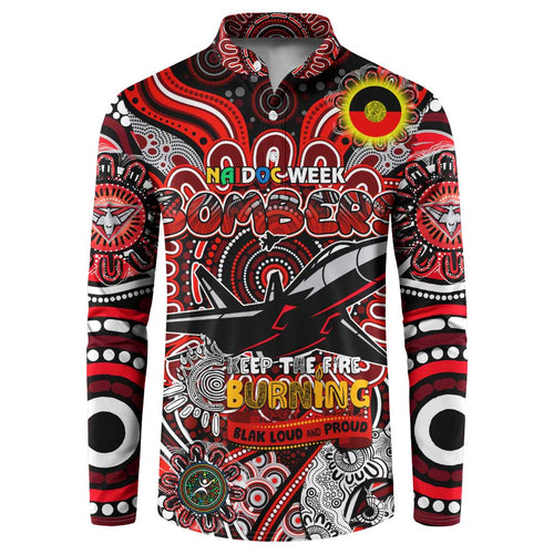 Custom Essendon Bombers NAIDOC Week 2024 Button Sweatshirt Mascot Football