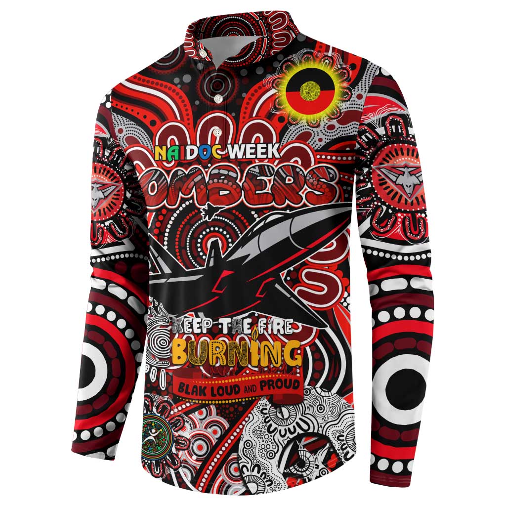 Custom Essendon Bombers NAIDOC Week 2024 Button Sweatshirt Mascot Football