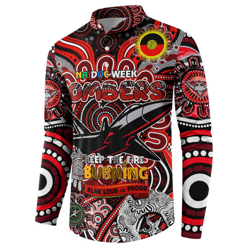 Custom Essendon Bombers NAIDOC Week 2024 Button Sweatshirt Mascot Football
