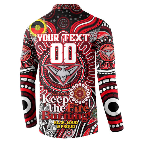 Custom Essendon Bombers NAIDOC Week 2024 Button Sweatshirt Mascot Football