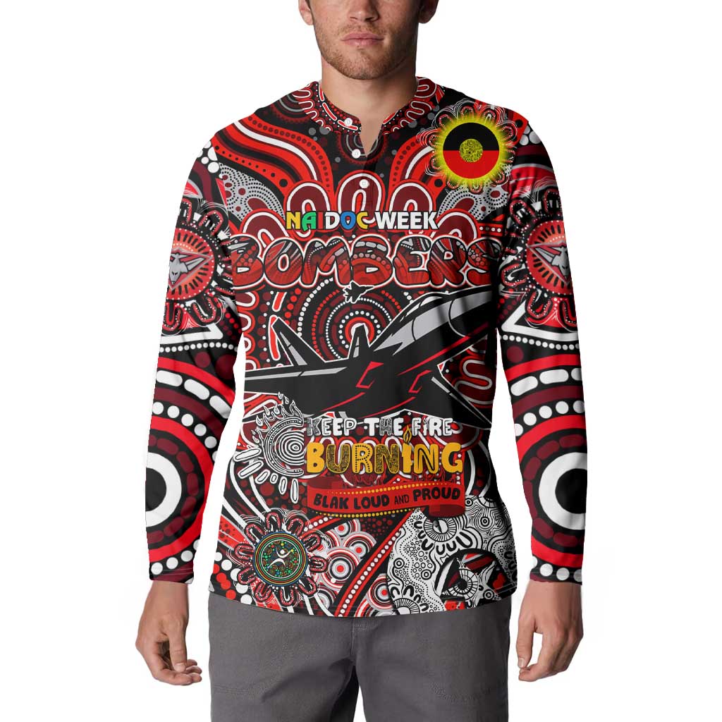Custom Essendon Bombers NAIDOC Week 2024 Button Sweatshirt Mascot Football