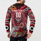 Custom Essendon Bombers NAIDOC Week 2024 Button Sweatshirt Mascot Football