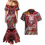 Custom Essendon Bombers NAIDOC Week 2024 Couples Matching Mermaid Dress and Hawaiian Shirt Mascot Football