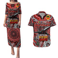 Custom Essendon Bombers NAIDOC Week 2024 Couples Matching Puletasi and Hawaiian Shirt Mascot Football