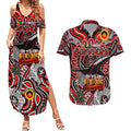 Custom Essendon Bombers NAIDOC Week 2024 Couples Matching Summer Maxi Dress and Hawaiian Shirt Mascot Football