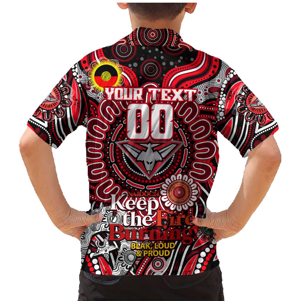 Custom Essendon Bombers NAIDOC Week 2024 Family Matching Mermaid Dress and Hawaiian Shirt Mascot Football